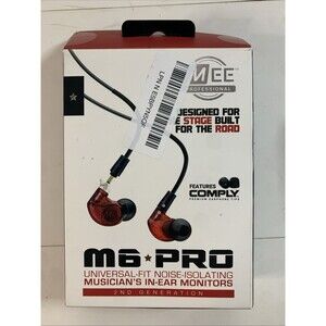 M6 Pro 2nd Generation Noise Isolating Musician's In-Ear Monitors Red MEE Audio